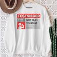 Test Winner Stiftung Alkotest Gut Trinkfest Malle Bumsbar Sweatshirt Geschenke für alte Frauen