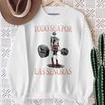 Todo Sea Por Las Señoras Gym Calaca Latino Sayings Camisa de entrenamiento Regalos para ancianas