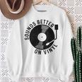 Vinyl Record Dj Record Retro Gray Sweatshirt Geschenke für alte Frauen