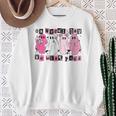On Wednesday We Wear Cute Pink Ghost Halloween Sweatshirt Gifts for Old Women
