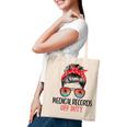 Messy Bun Medical Records Off Duty Sunglasses Beach Sunset Tote Bag