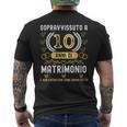 10 Anni Di Matrimonio Anniversario Matrimonio T-shirt da uomo con stampa posteriore
