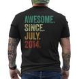 10 Years Old Awesome Since July 2014 10Th Birthday Men's T-shirt Back Print
