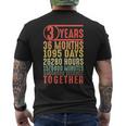 3 Años De Aniversario Regalos Para Él Pareja Romántica Tercera Boda Camiseta Hombre Estampado Espalda