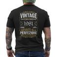 43° Compleanno 43 Anni Compleanno Uomointage 1981 Regalo T-shirt da uomo con stampa posteriore