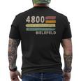 4800 Bielefeld Retro Postcodes Old Postcodeintage T-Shirt mit Rückendruck