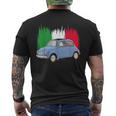 500Intage Car Flag Of Italy Dad Engines T-Shirt mit Rückendruck