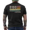 5100 Aachen Retro Postcodes Old Postcodeintage T-Shirt mit Rückendruck