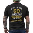 60Th Birthday Als Gott Michor 60 Jahre Schuf T-Shirt mit Rückendruck