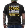 80 Anni Divertente Regalo Per Uomini Compleanno Uomini Papà T-shirt da uomo con stampa posteriore