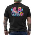 8° Compleanno Bambina 8 Anni Pattini A Rotelle Numero 8 T-shirt da uomo con stampa posteriore