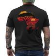 Africa Big Five Silhouette Africa Safari Map Africa T-Shirt mit Rückendruck