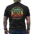 Agosto 1972 52 Anni Compleanno Uomo Donna 1972 T-shirt da uomo con stampa posteriore