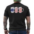 American Flag Beer For 4Th Of July Beer Men's T-shirt Back Print