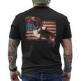 American Flag Eagle Usa T-shirt da uomo con stampa posteriore