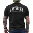 Amsterdam Netherlands Europearsity Style Travel Trip Group T-Shirt mit Rückendruck