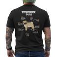 Anatomy Of A Pug Dog Regalo Divertente Cane Carlino T-shirt da uomo con stampa posteriore
