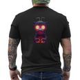 Animatronic Freddy Un Orso Spaventoso Fuoco Meccanico Incandescente T-shirt da uomo con stampa posteriore