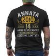 Annata 2010 Ragazzo 14 Anni Compleanno Maschio Regalo T-shirt da uomo con stampa posteriore