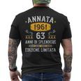Annata 63 Compleanno 1961 63 Anni Compleanno Uomo Donna 1961 T-shirt da uomo con stampa posteriore