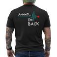 Annnd I'm Back Con Citazione Divertente Heart Attack Survivor T-shirt da uomo con stampa posteriore