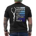 Apnea Subacquea Apnea Acque Profonde Sommozzatori T-shirt da uomo con stampa posteriore