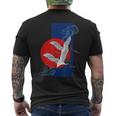 Arte De Pájaro Grulla Baile De Grullas Arte Retro Japonés Camiseta Hombre Estampado Espalda