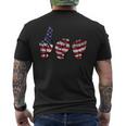 Asl American Sign Language UsaFlag Patriotic Men's T-shirt Back Print
