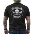 Barbecue Natural Born Grill Master Griller Bbq T-shirt da uomo con stampa posteriore