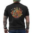 Barcellona Spagna Illustrazione Elegante Dello Skyline Della Città T-shirt da uomo con stampa posteriore