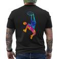 Basket Squadra Pallacanestro Artistic Partita Basketball T-shirt da uomo con stampa posteriore