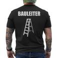 Bauleiter Baustellenleiter T-Shirt mit Rückendruck