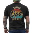 Bester Opa Der Weltintage Retro T-Shirt mit Rückendruck