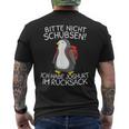 Bitte Nicht Schubsen Ich Habe Yoghurt Im Rucksack German T-Shirt mit Rückendruck