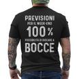 Bocce Divertente Previsioni T-shirt da uomo con stampa posteriore