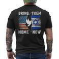 Bring Them Home Now Stand With Israel Israel America Flag Men's T-shirt Back Print
