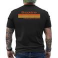 Brookline Massachusetts Retrò T-shirt da uomo con stampa posteriore