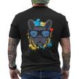 Bulldog Francese Dj Con Occhiali Da Sole T-shirt da uomo con stampa posteriore