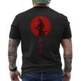 Bushido Samurai Krieger Mit Katana Schwert Anime Style T-Shirt mit Rückendruck