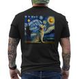 Camicia Per Amante Dei Cani Golden Retriever Carina Notte Stellata Artistica T-shirt da uomo con stampa posteriore