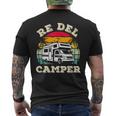 Camperista Re Del Camper Campeggio T-shirt da uomo con stampa posteriore