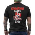 Canadian Bacon Eh Divertente Canada Humor Wear T-shirt da uomo con stampa posteriore