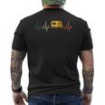 Caravan Heartbeat Retro Camper Ecg Camping T-Shirt mit Rückendruck