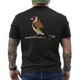 Cardellino Uccello Da Giardino Ornitologo Biologo Animale T-shirt da uomo con stampa posteriore