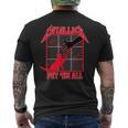 Catallica Pet 'Em All Divertente Gatto T-shirt da uomo con stampa posteriore