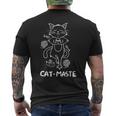 Catmaste Namaste Con Gatto Divertente Yoga T-shirt da uomo con stampa posteriore