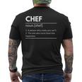 Chef Chef Definition Regalo De Chef Chef Chef Camiseta Hombre Estampado Espalda