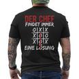 Chef Finding Immer Eine Lösung Chef T-Shirt mit Rückendruck