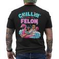 Chillin Like A Felon Summer Retro Pool Men's T-shirt Back Print