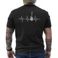 Chitarra Elettrica Heartbeat Chitarra Rock Music Regalo T-shirt da uomo con stampa posteriore